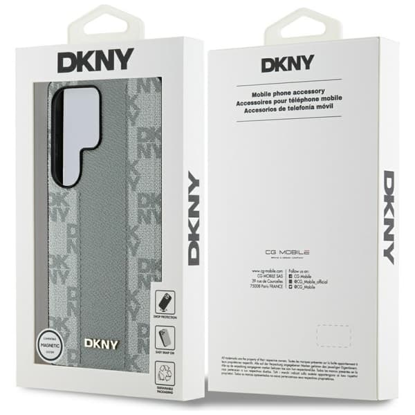 DKNY Mobilskal till Galaxy S25 Ultra MagSafe Läder Checkered Pattern