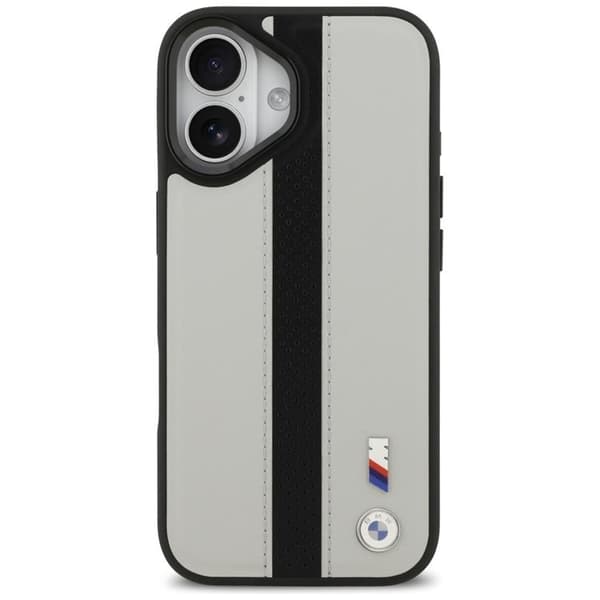 BMW-puhelinkotelo iPhone 17 MagSafe M Perforated Stripe Logo - Harmaa