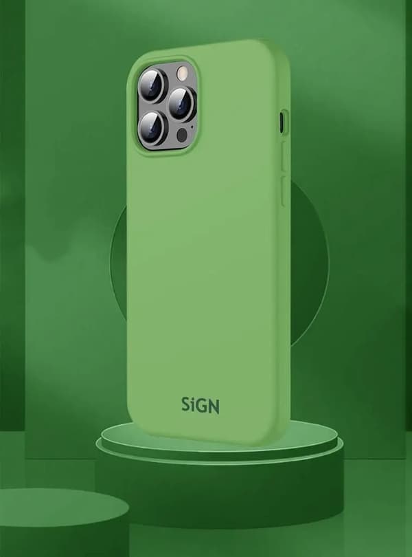 Sign iPhone 14 Pro Etui Flydende Silikone - Jade Grøn