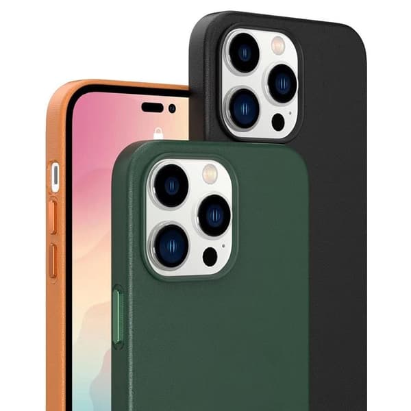 BOOM iPhone 14 Plus Cover Magsafe Ægte Læder - Grøn