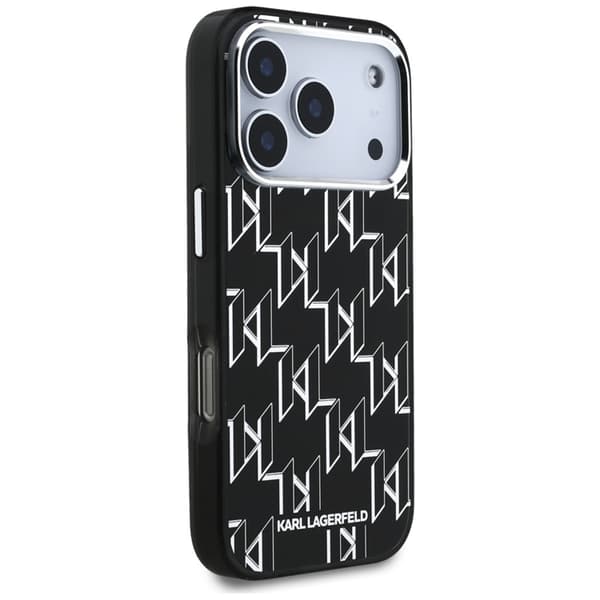 Karl Lagerfeld Mobilcover til iPhone 17 Pro Magsafe KL Monogram - Sort