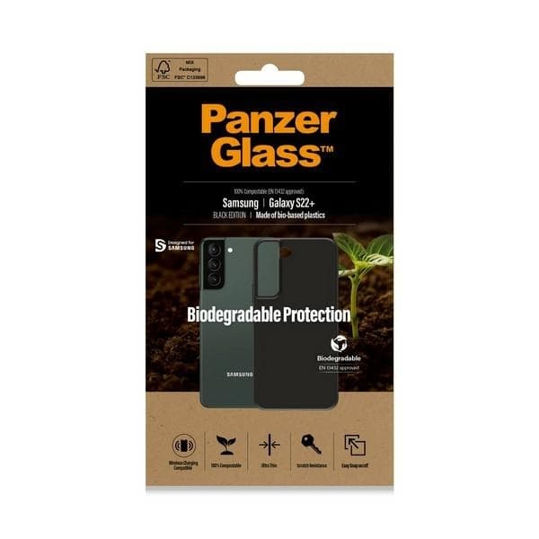 PanzerGlass Telefontaske til Galaxy S22 Plus Bionedbrydelig - Sort