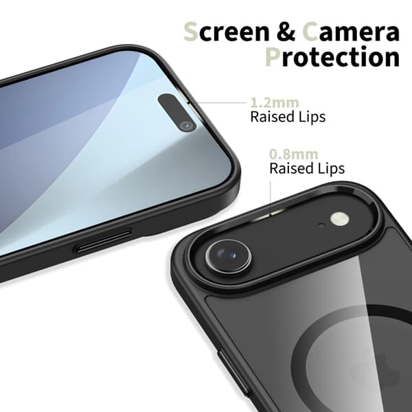 Tech-Protect Telefontaske til iPhone Air Magsafe Matte - Sort/Klar