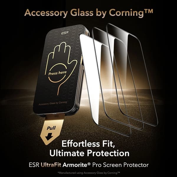 ESR iPhone 17 Pro Max karkaistu lasinen näytönsuoja - Kirkas