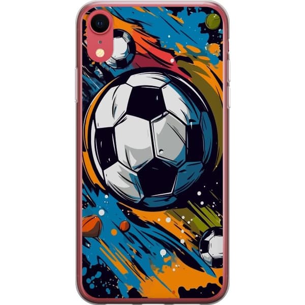 Telefontaske til Apple iPhone XR med fodbolde