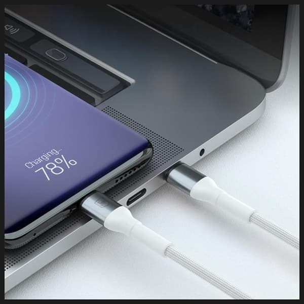3MK USB-A til USB-C 18W Kabel 9V/2A 1m N-SERIE Hyper - Hvid