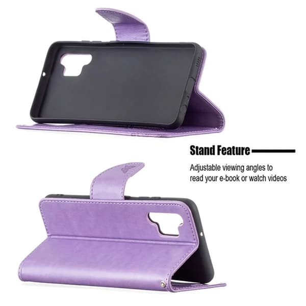 Plånboksfodral För iPhone 14 Pro Max Imprint Butterfly - Lila