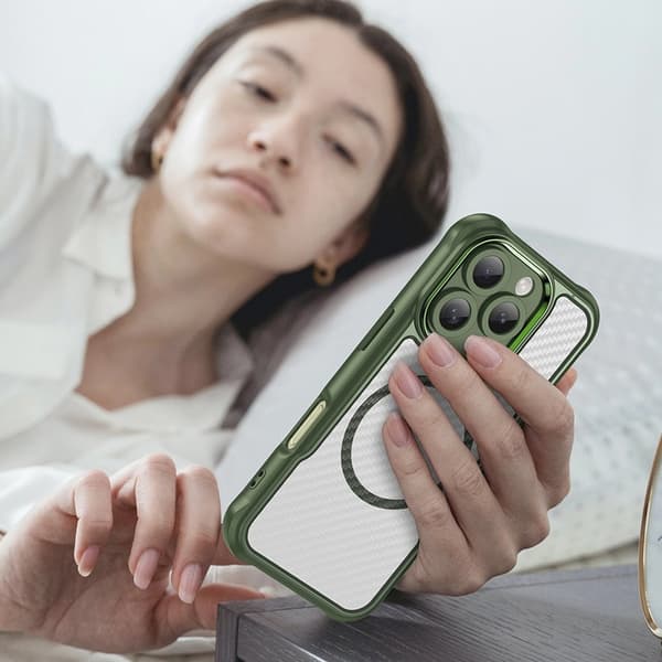 Mobilskal till iPhone 16 Pro MagSafe Silikon Leading - Grön
