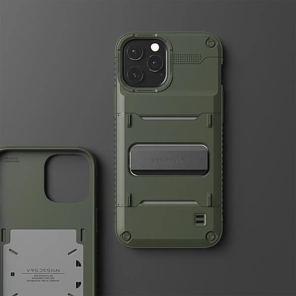 VRS DESIGN Damda QuickStand Skal iPhone 12 Mini - Grön