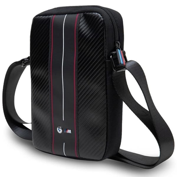 BMW Tablet Etui 10'' Carbon & Rød Stribe - Sort