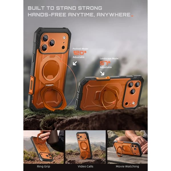 SupCase Mobilcover til iPhone 18 Pro Max/17 Pro Max Magsafe Grip Pro - Coral