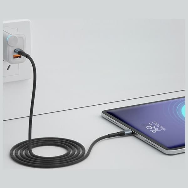 3MK USB-C–USB-C 240W kaapeli 48V/5A 2m N-SARJA Hyper - Musta