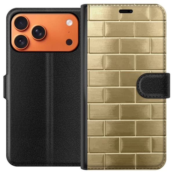 Plånboksfodral till Apple Apple iPhone 17 Pro Max med Gyllene Murstenar