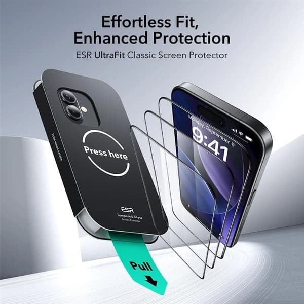 ESR [2-Pack] iPhone 17 Härdat Glas Skärmskydd - Clear
