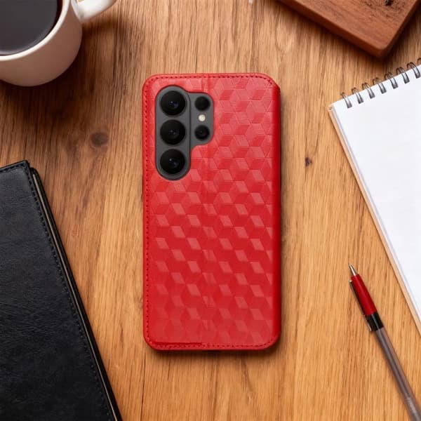 Pungcover til Galaxy S26 Plus Cubic - Rød