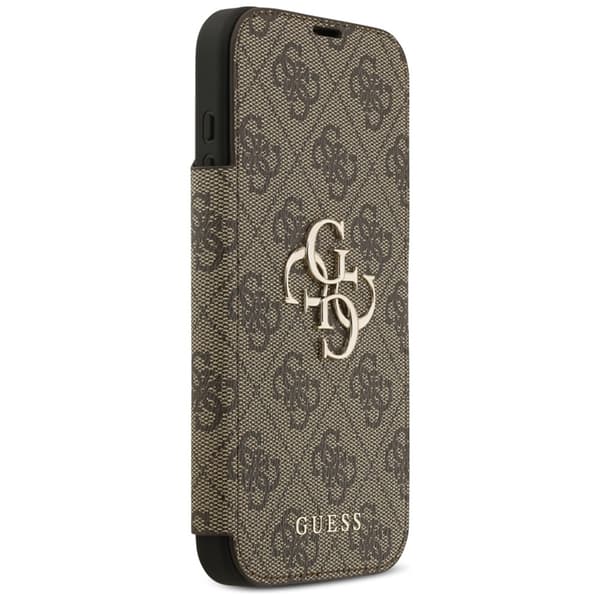 Guess iPhone 17 Pro Max Plånboksfodral Metal Logo - Brun