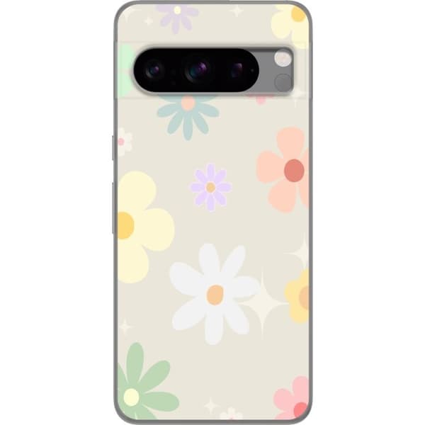 Mobilskal till Google Pixel 8 Pro med fejdande blommor