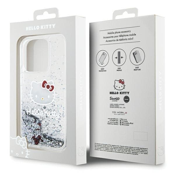 Hello Kitty iPhone 14 Pro -kuori MagSafe Glitter Charms Silver