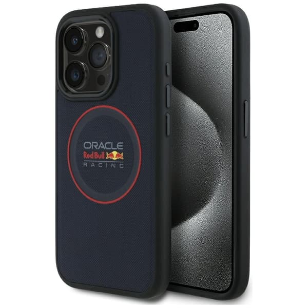 Red Bull -puhelinkotelo iPhone 15 Pro Max MagSafe Leather Red Ring