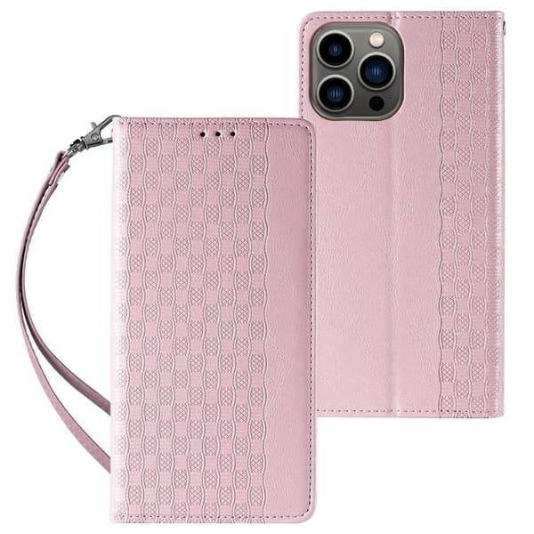iPhone 13 Pro Max Pung Taske Magnetrem - Lyserød
