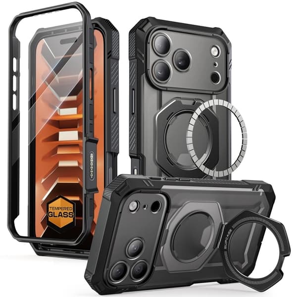 SupCase Mobilcover til iPhone 18 Pro Max/17 Pro Max Magsafe Grip Pro - Sort
