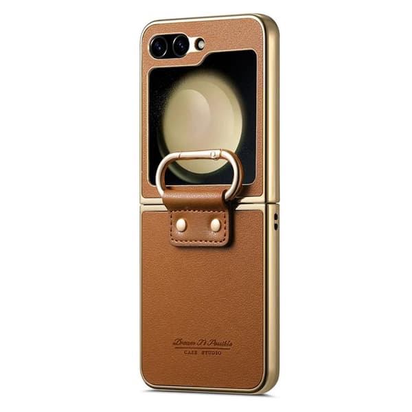 Mobilskal för Galaxy Z Flip 6 Electroplating Ring Kickstand
