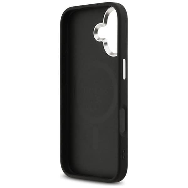 Guess Telefontaske til iPhone 17 MagSafe 4G Triangle Logo - Sort Sølv