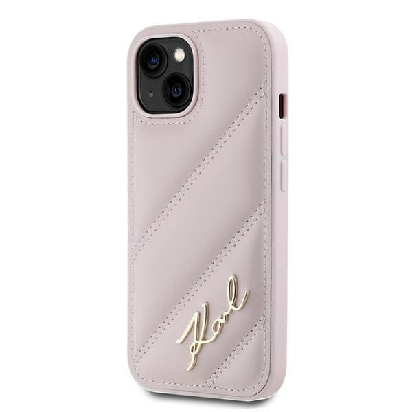 Karl Lagerfeld Mobilskal till iPhone 15 Plus MagSafe Quilted Script
