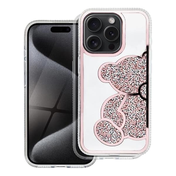 Mobilskal till iPhone 14 Teddy Bear - Rosa