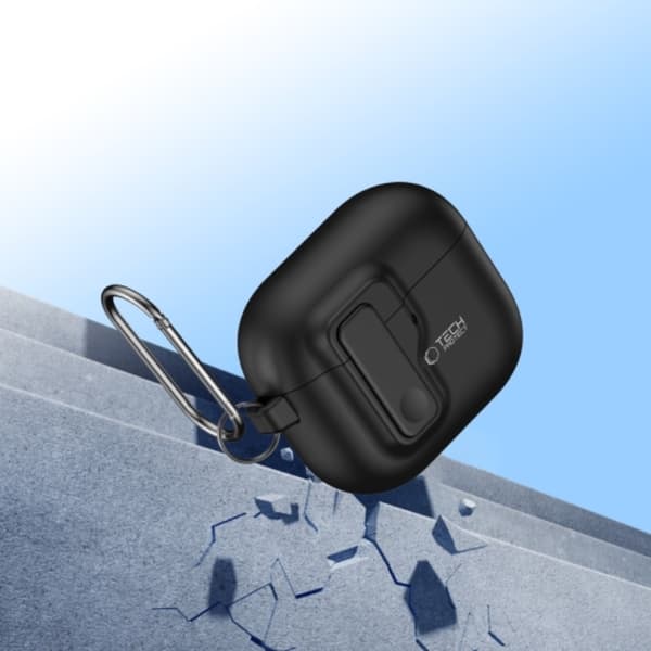 Tech-Protect Airpods 4 Kuori Slim Hook - Musta