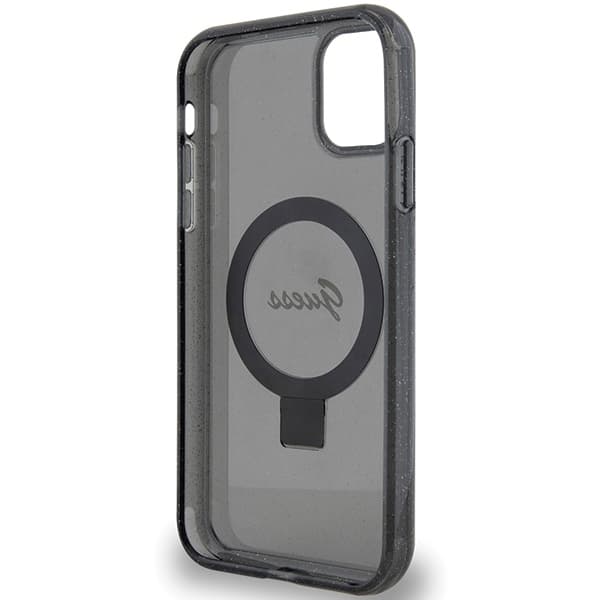Guess Mobilskal till iPhone 11 / Xr MagSafe Ring Stand Script Glit MagSafe
