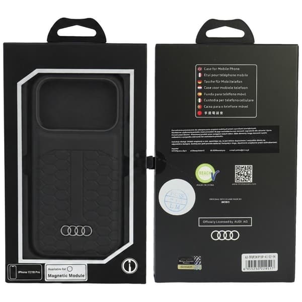 Audi Mobilskal För iPhone 18 Pro/17 Pro Magsafe Läder - Svart