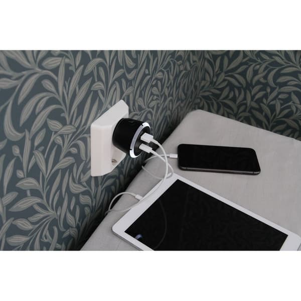 CAPIDI Sikkerhedstimer USB A+C 1-4 3.4A Sort