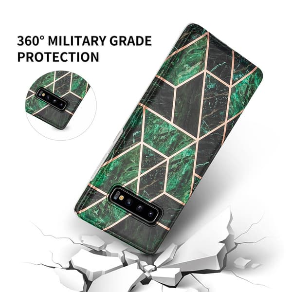 BOOM - Grid cover Galaxy S10 Plus - Lilla Marmor
