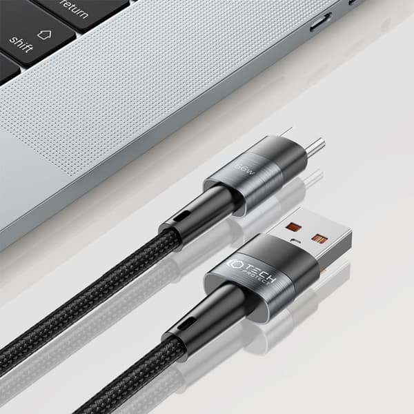 Tech-Protect USB-C–USB-A-kaapeli Ultraboost 1m - Harmaa