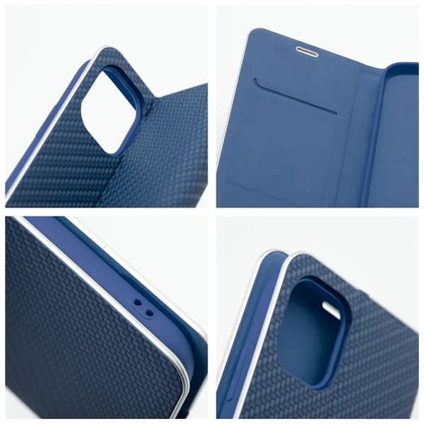 iPhone 17 Pro Plånboksfodral Luna Carbon - Blå
