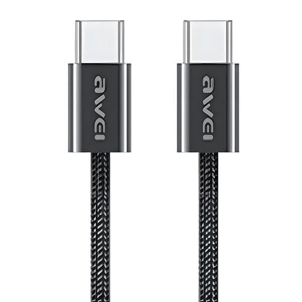 AWEI CL-219T Kabel USB-C til USB-C 60W iPhone 15 - Sort