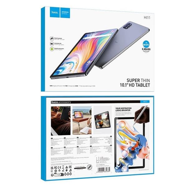 Hoco Tabletti 10.1\" 4GB / 64GB HD Android 14 - Avaruudenharmaa