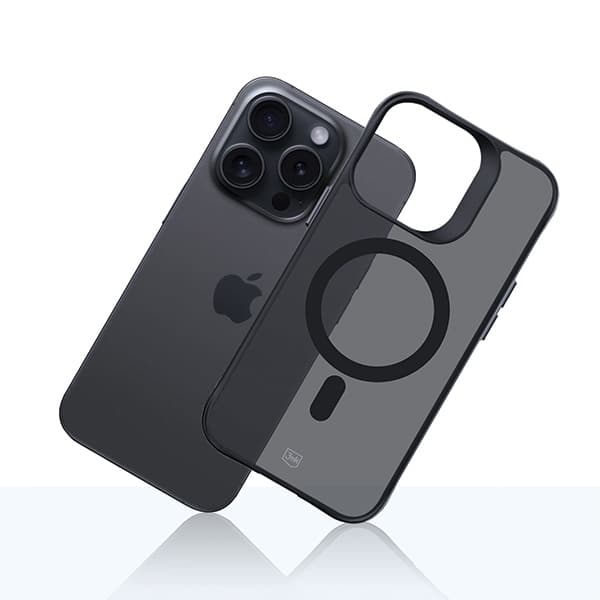3MK Telefontaske til iPhone 15 Pro Max MagSafe Smoke - Sort