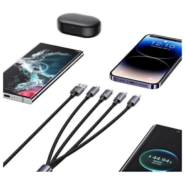 USAMS Sufeng Kaapeli 4-in-1 USB-C/Lightning/MicroUSB 15W 1,2m