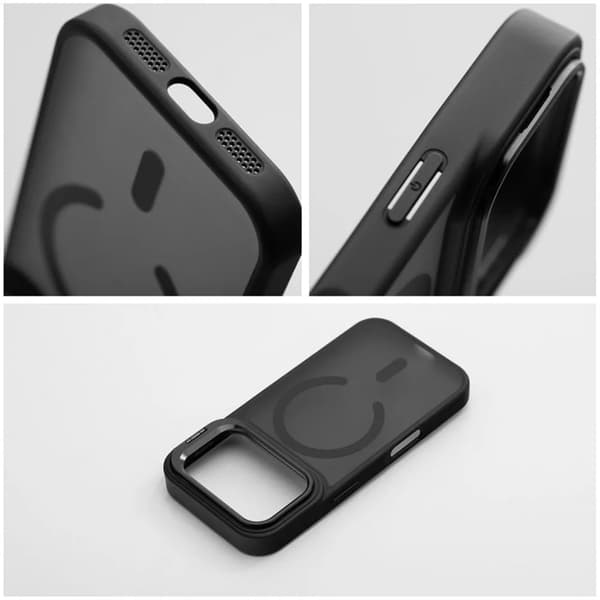 Forcell Mobilcover Magsafe Til iPhone 17 Pro Max Shadow Stand - Sort