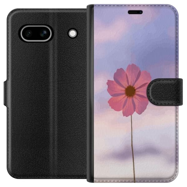 Plånboksfodral till Google Pixel 7a med Rosa blomma