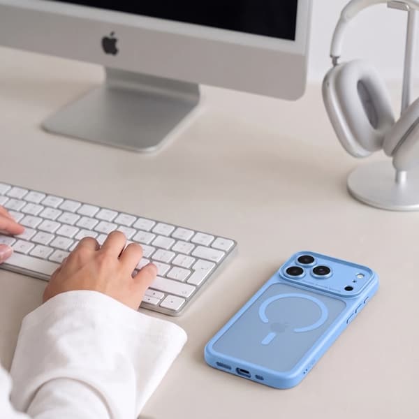Tech-Protect Mobilcover Til iPhone 18 Pro/17 Pro Magsafe Magpeak - Mat Lyseblå