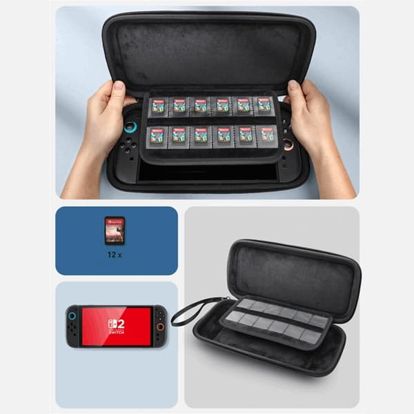 SupCase Nintendo Switch 2 Kotelo Carrying Mini - Musta