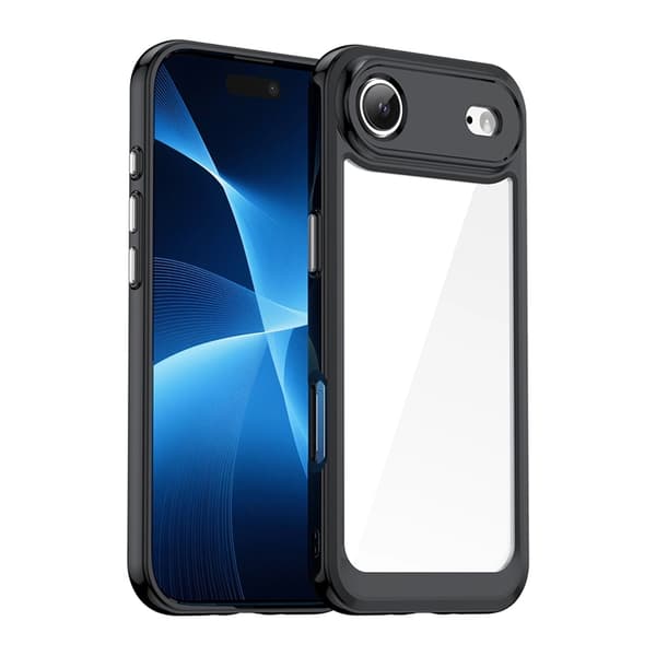 Telefontaske til iPhone Air Outer Space - Sort/Gennemsigtig