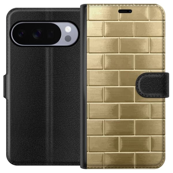 Plånboksfodral till Google Pixel 10 Pro med Gyllene Murstenar