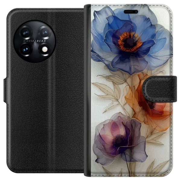 OnePlus 11 tegnebog med silkeblomster