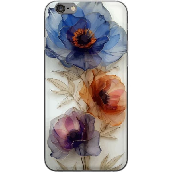 Taske til Apple iPhone 6s Plus med silkeblomster