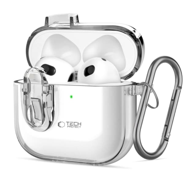 Tech-Protect Airpods 4-etui Slim Hook - klar
