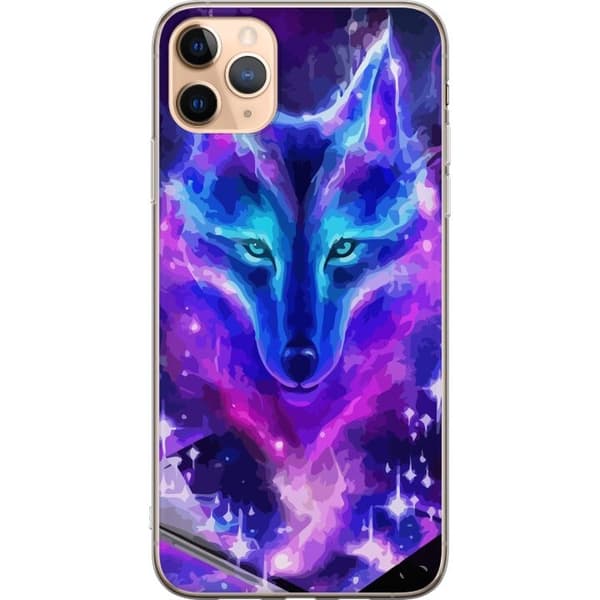 Telefontaske til Apple iPhone 11 Pro Max med Neon Wolf